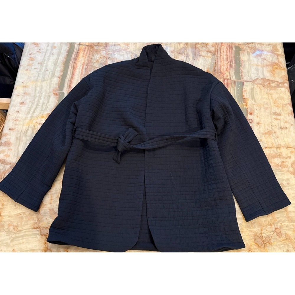 Lululemon Womens Serene Travels Wrap Jacket Black Belted Quilted Long Sleeve 4